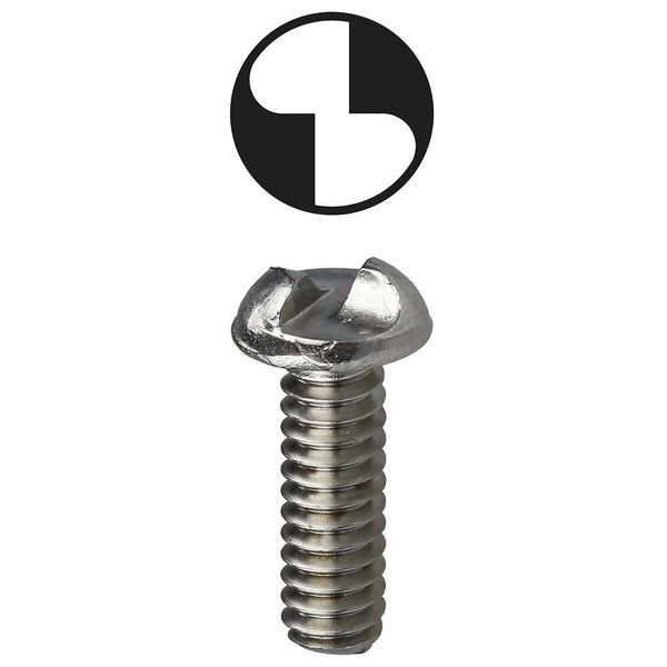 L.H. Dottie #10-24 x 1/2 in One-Way Round Machine Screw, 18-8 Stainless Steel, 100 PK T102412OR